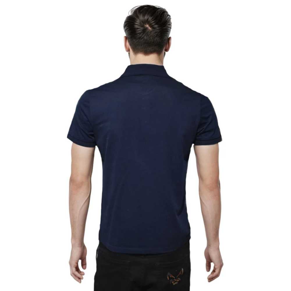 Christian Dior Embroidered logo Navy Blue Premium T-shirt-thumb-1