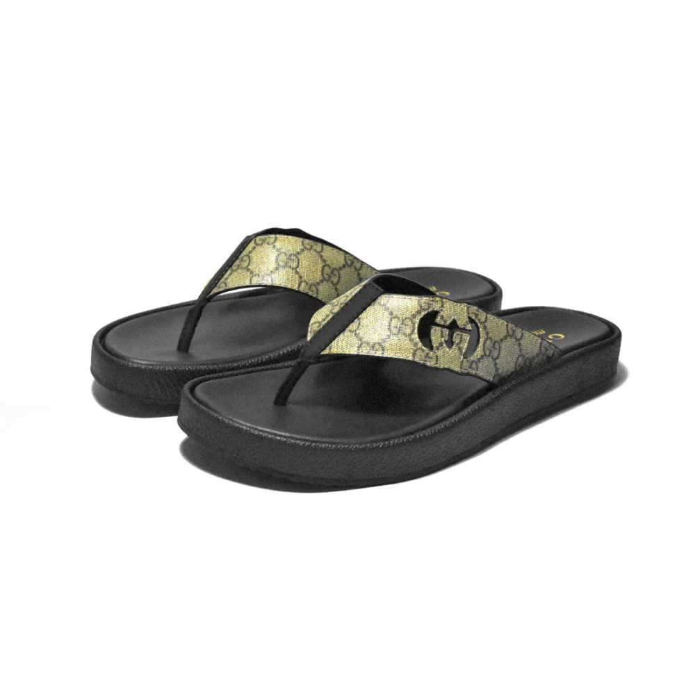 Gucci Black Premium Quality Men's Flip-Flops-0