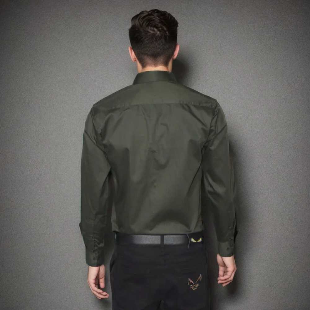 Giorgio Armani Seaweed Green Premium Quality Shirt-thumb-1