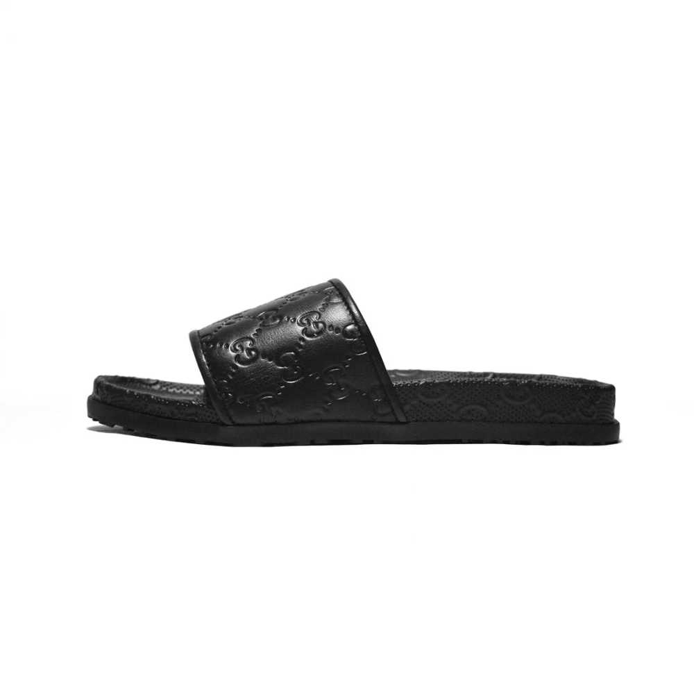 Gucci Black Premium Quality Men's Flip-Flops-1