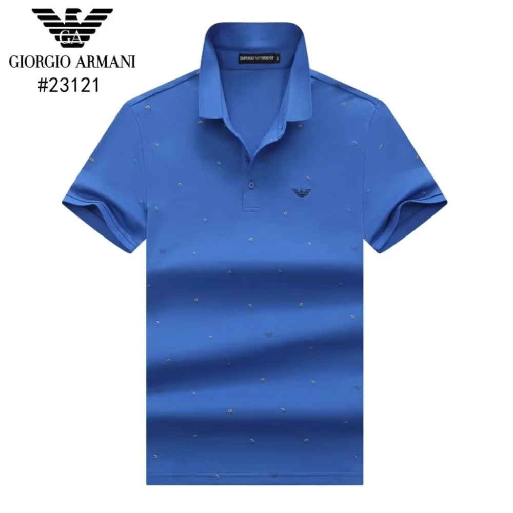 Giorgio Armani Blue Premium Quality Polo Tees-0