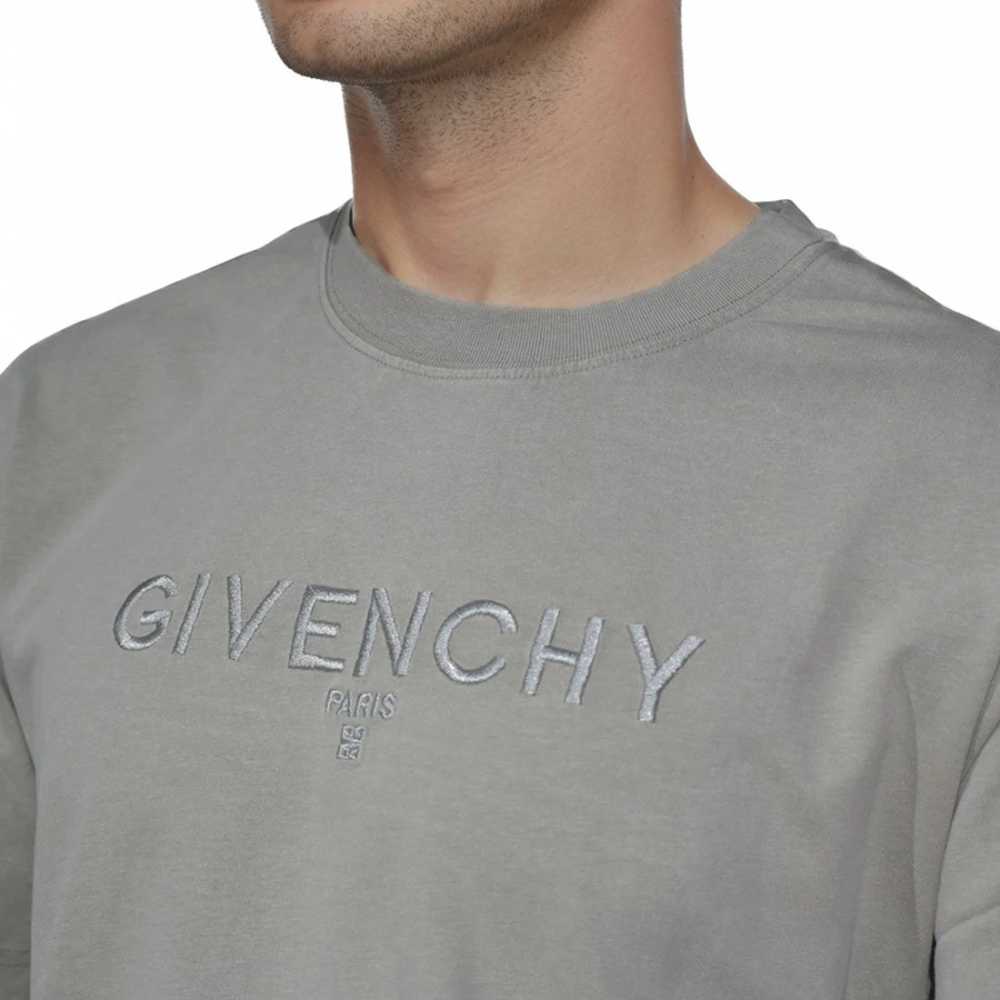 Givenchy Embroidered Sand Brown Premium Quality T-shirt-thumb-2