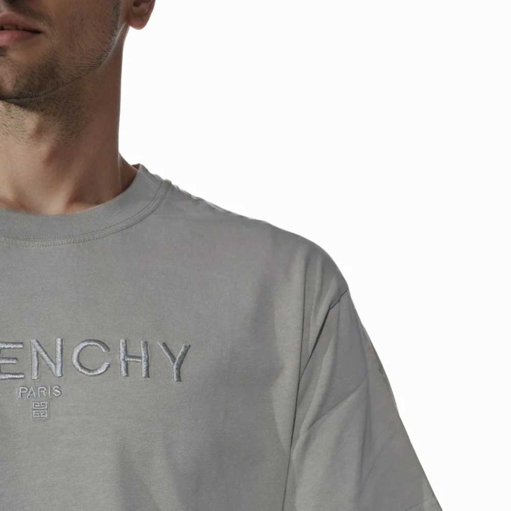 Givenchy Embroidered Sand Brown Premium Quality T-shirt-thumb-4