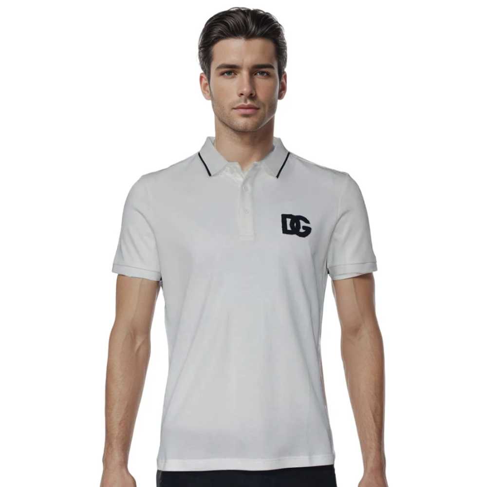 Dolce & Gabbana Embroidery logo White Premium T-shirt-0
