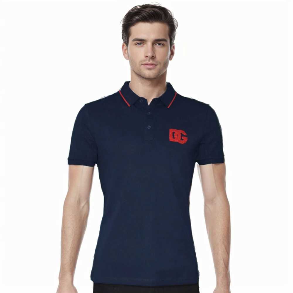 Dolce & Gabbana Embroidery logo Navy Blue Premium T-shirt-0