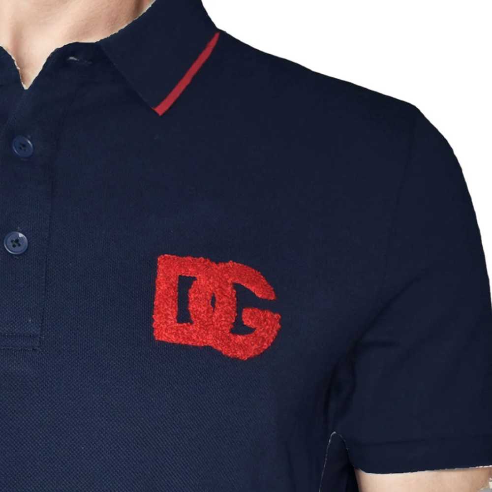 Dolce & Gabbana Embroidery logo Navy Blue Premium T-shirt-4