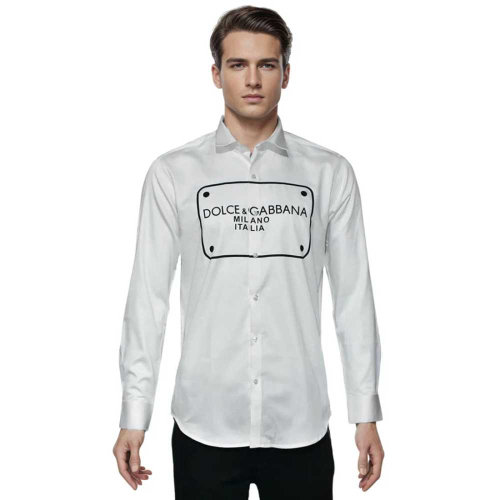 Dolce & Gabbana White Premium Quality Full Sleeve Shirt-6