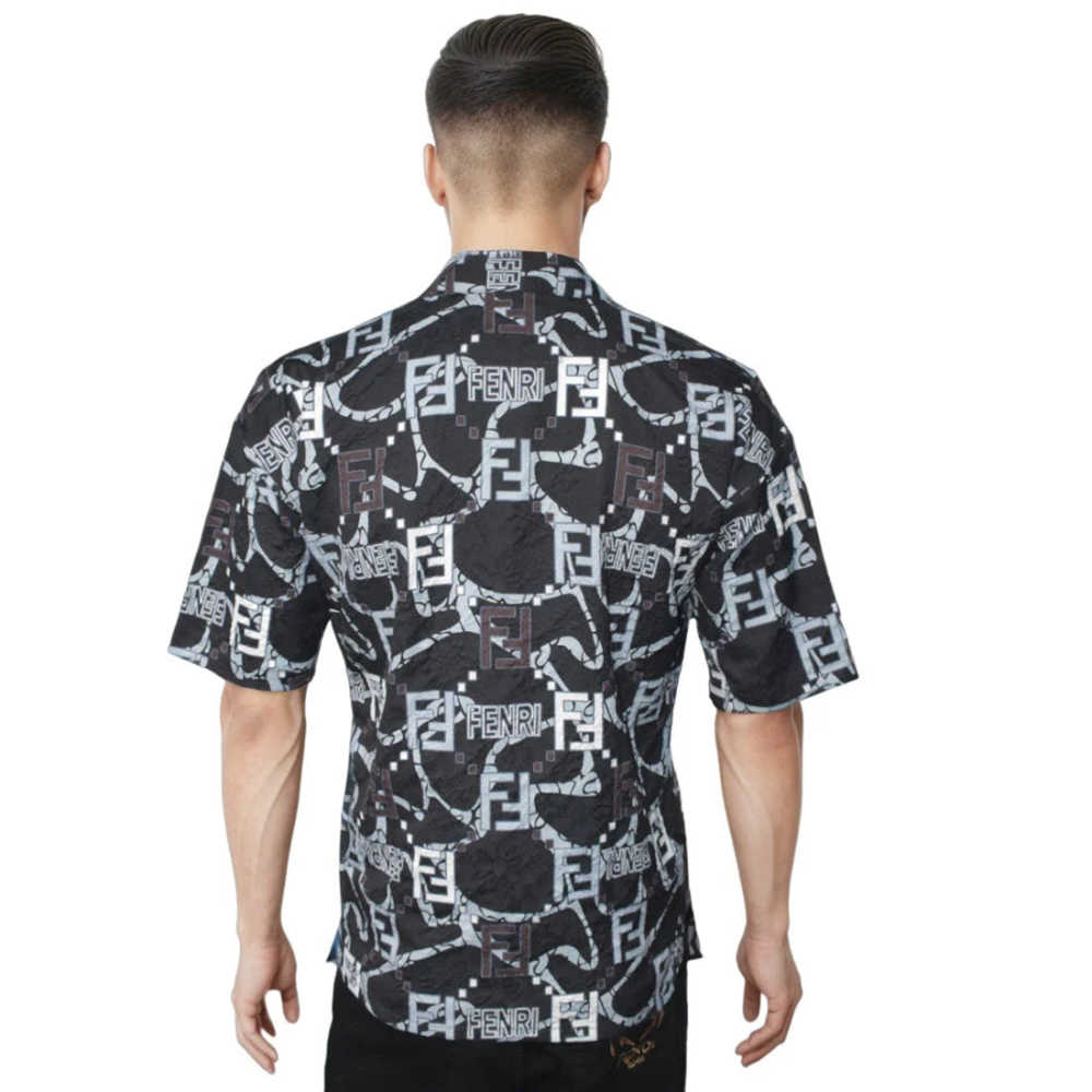 Fendi Black & White Premium Quality Designer Shirt-1