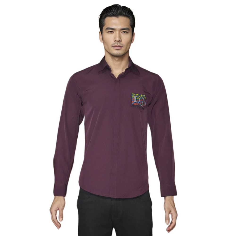 Dolce & Gabbana Wine Premium Quality Designer Shirt-thumb-4