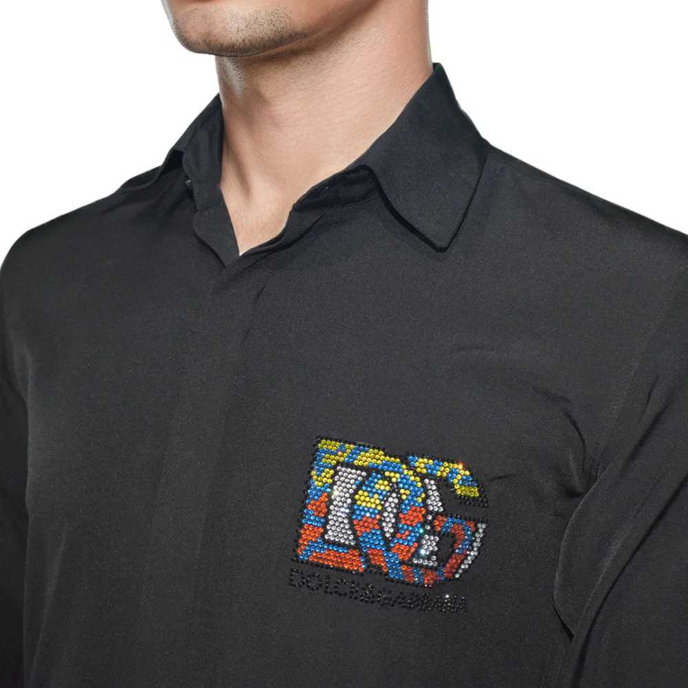 Dolce & Gabbana Black Premium Quality Designer Shirt-thumb-2
