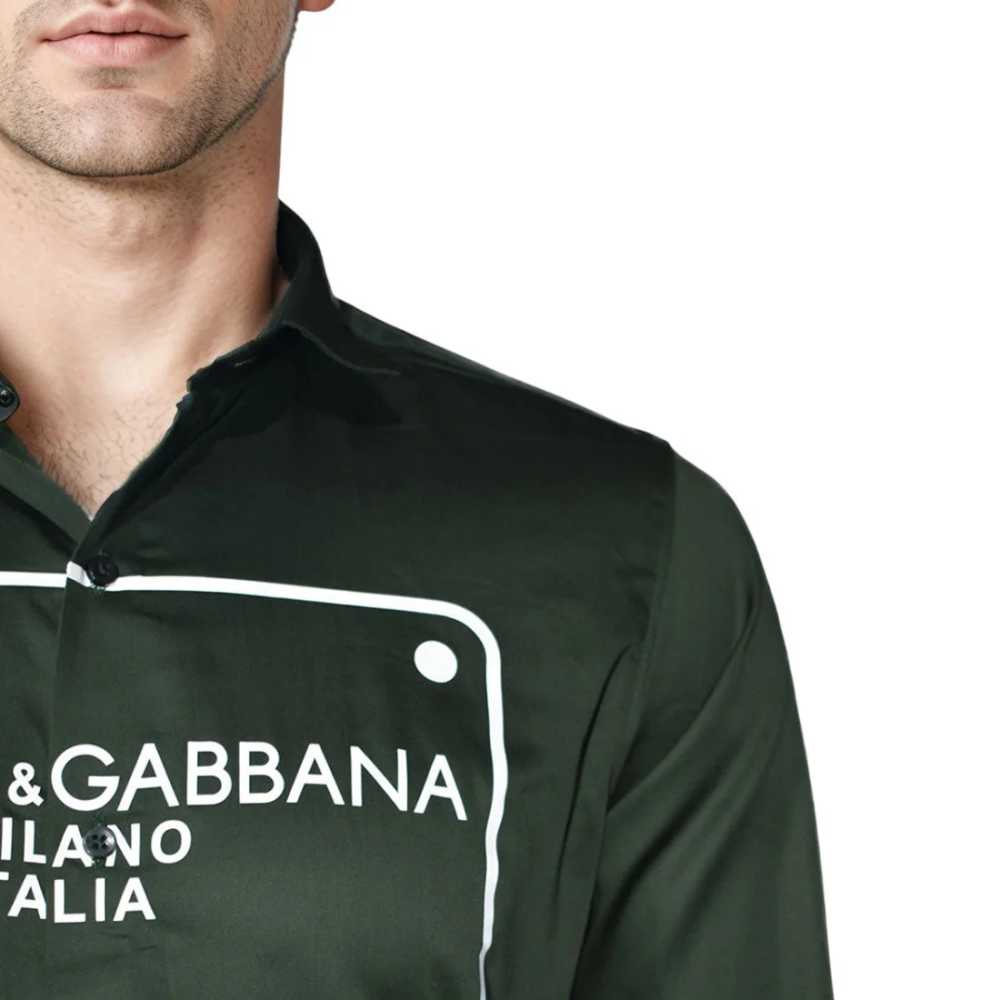 Dolce & Gabbana Green Premium Quality Full Sleeve Shirt-4