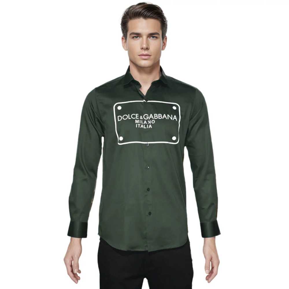 Dolce & Gabbana Green Premium Quality Full Sleeve Shirt-6