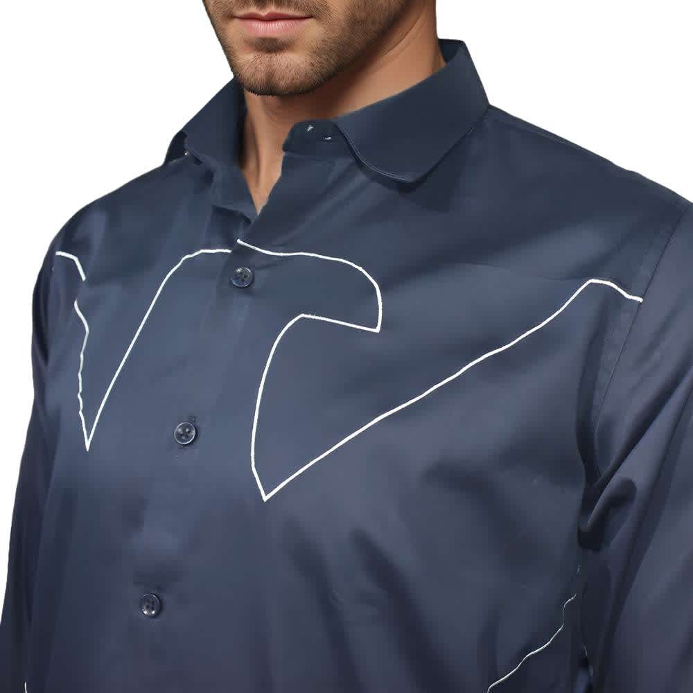 Emporio Armani Navy Blue Premium Quality Shirt-2