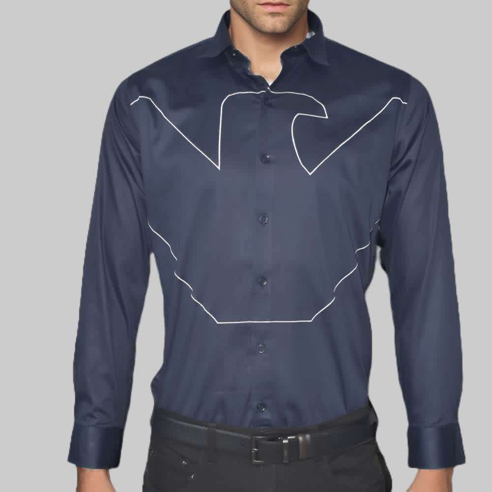 Emporio Armani Navy Blue Premium Quality Shirt-5