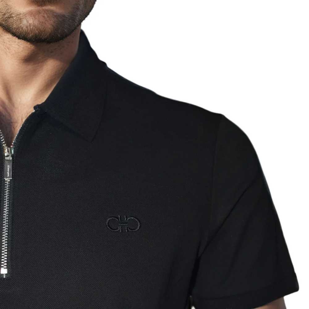 Salvatore Ferragamo Embroidered logo Black Premium T-shirt-thumb-4
