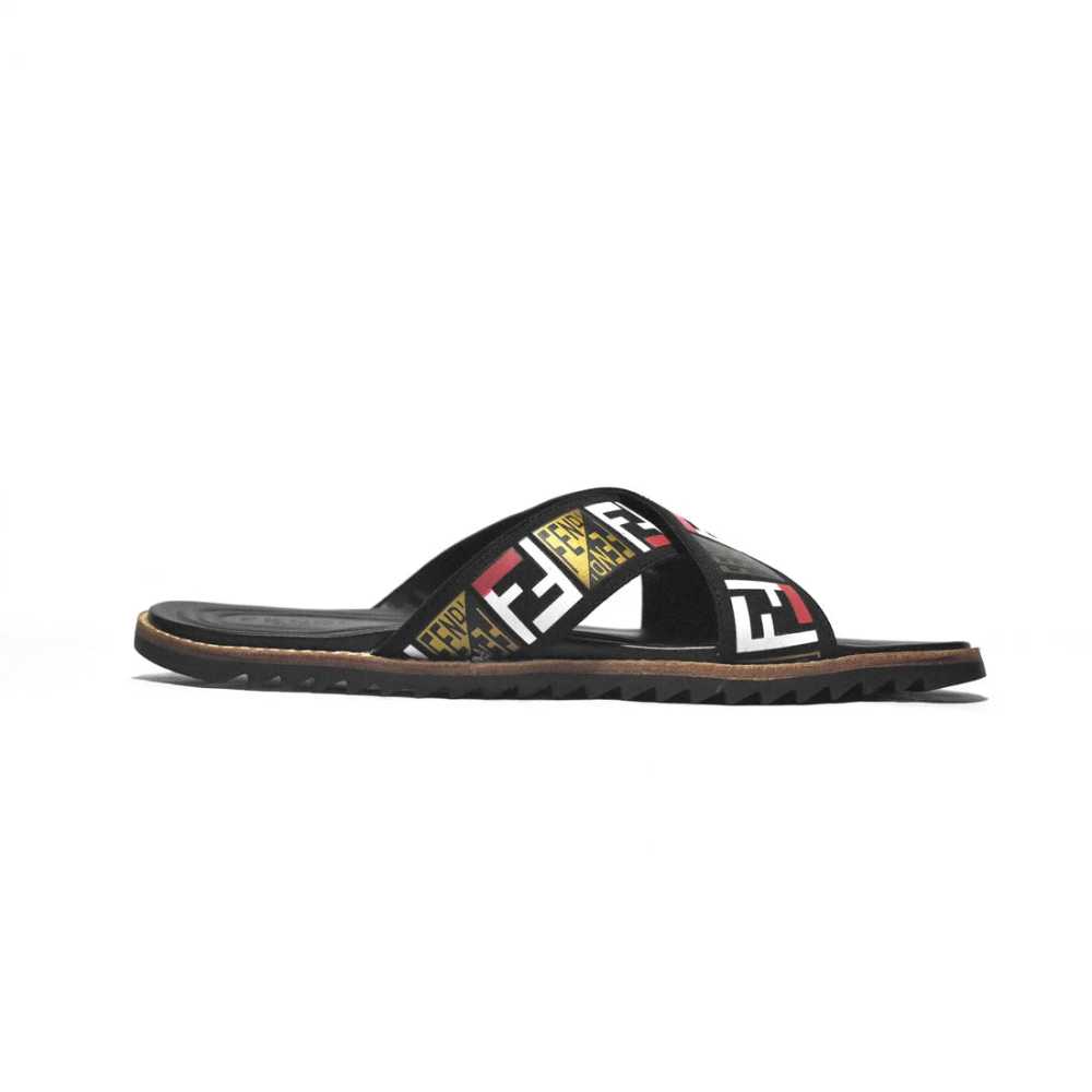 Fendi Black Premium Quality Men's Flip-Flops-2