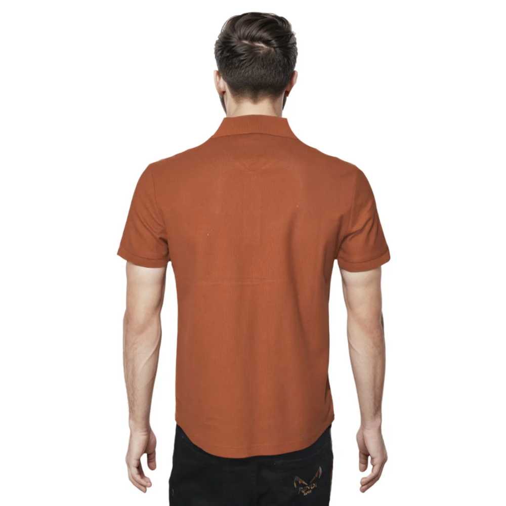 Ferragamo Embroidered logo Brown Premium T-shirt-thumb-1