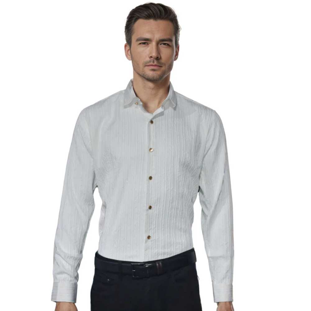 Fendi White Premium Quality Long Sleeve Designer Shirt