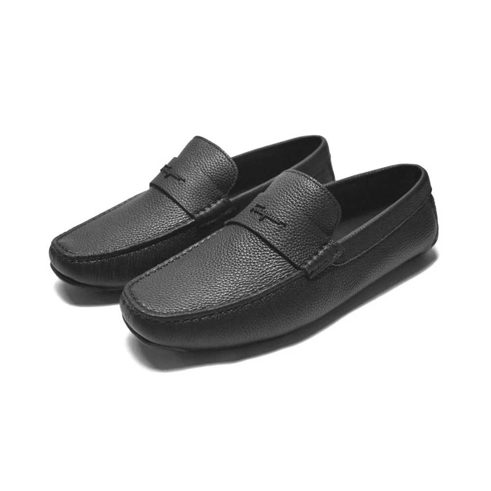 Ferragamo Black Premium Quality Loafers