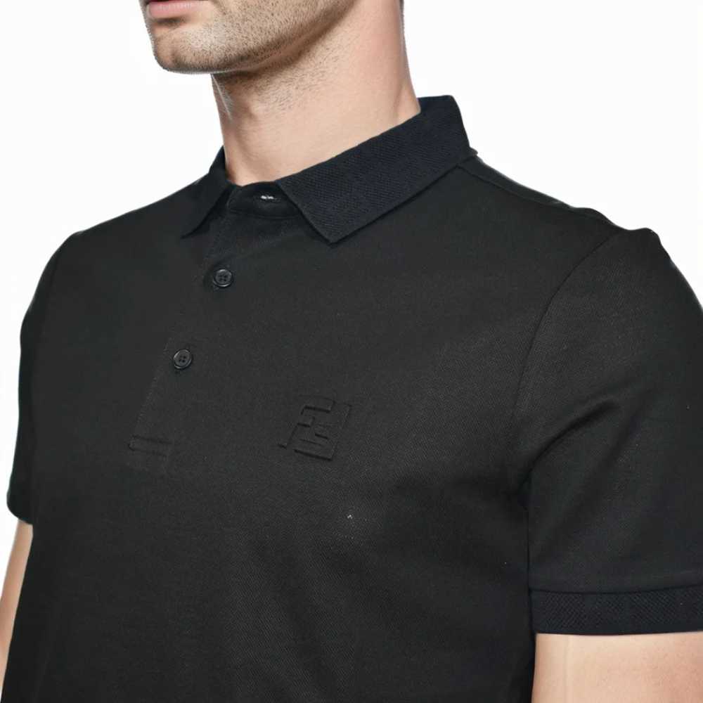 Fendi Embossed logo Black Premium Quality T-shirt-2