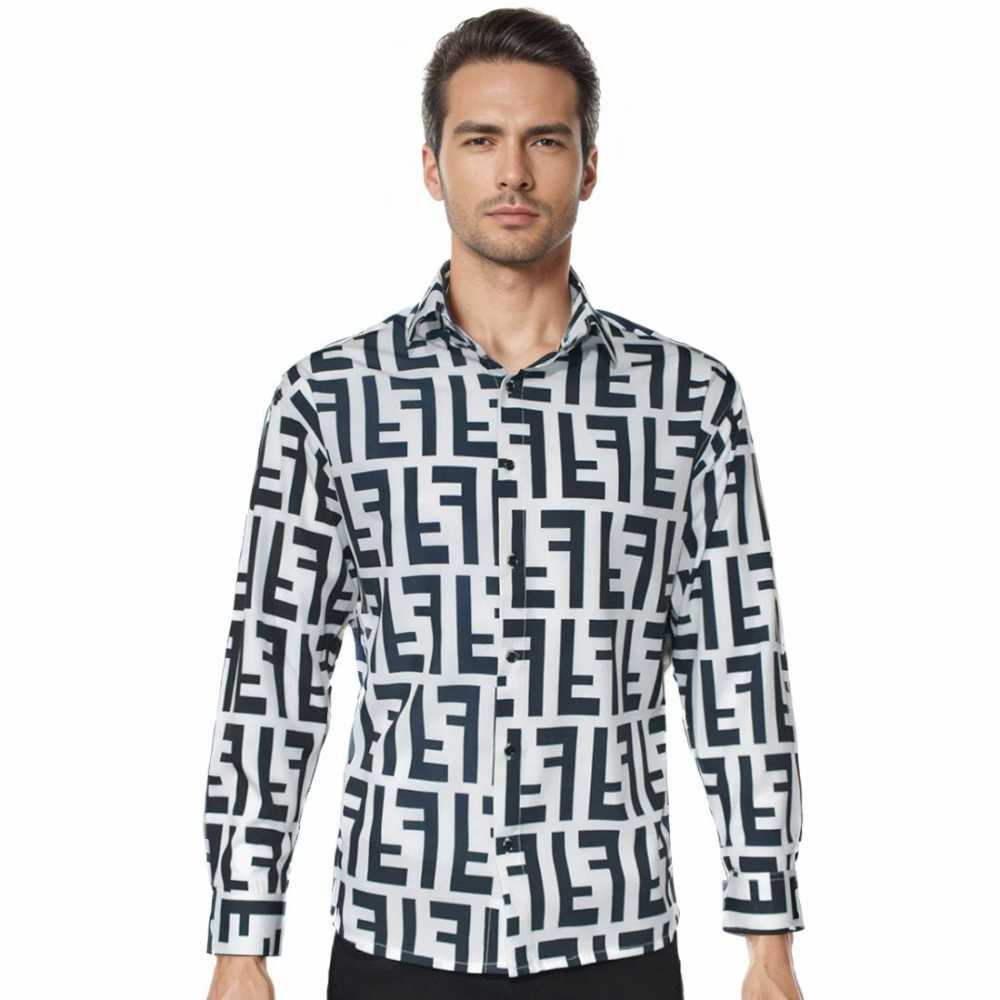 Fendi Black & White Premium Quality Designer Shirt-0