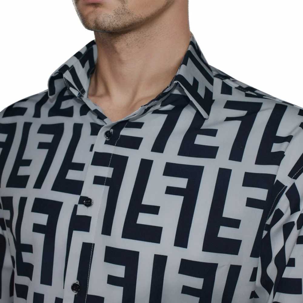 Fendi Black & White Premium Quality Designer Shirt-2