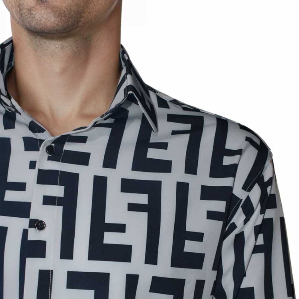 Fendi Black & White Premium Quality Designer Shirt-4