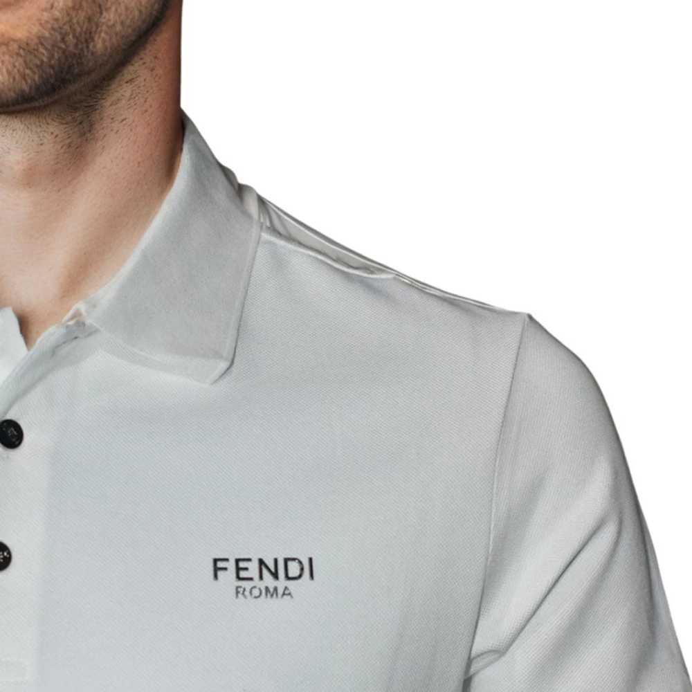 Fendi White Premium Quality T-shirt-4