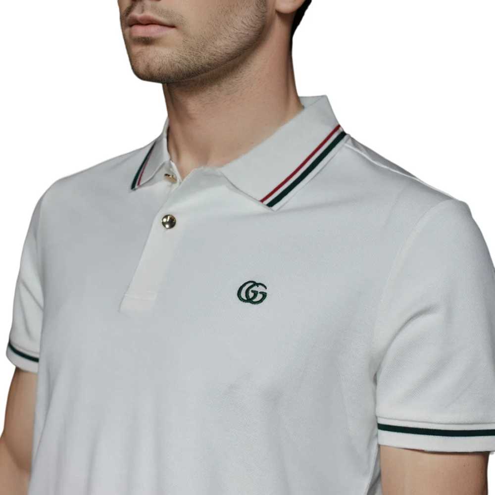 Gucci Embroidery Logo White Premium T-shirt-thumb-2