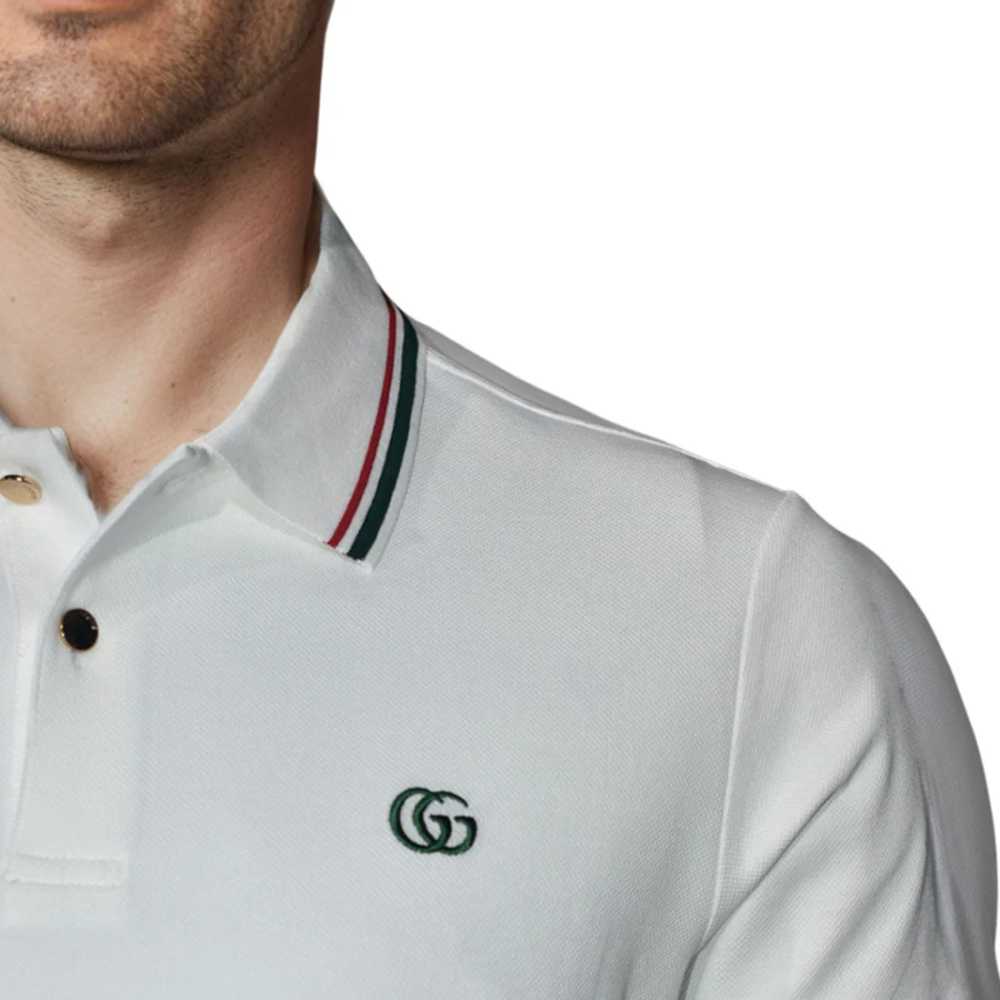 Gucci Embroidery Logo White Premium T-shirt-thumb-4