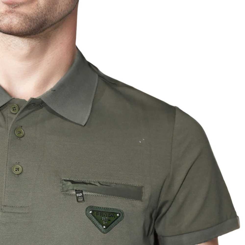 Prada Green Premium Stretch Cotton Polo T-shirt-4