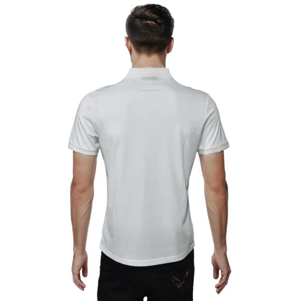 HUGO BOSS White Embossed Stacked Logo T-shirt-1