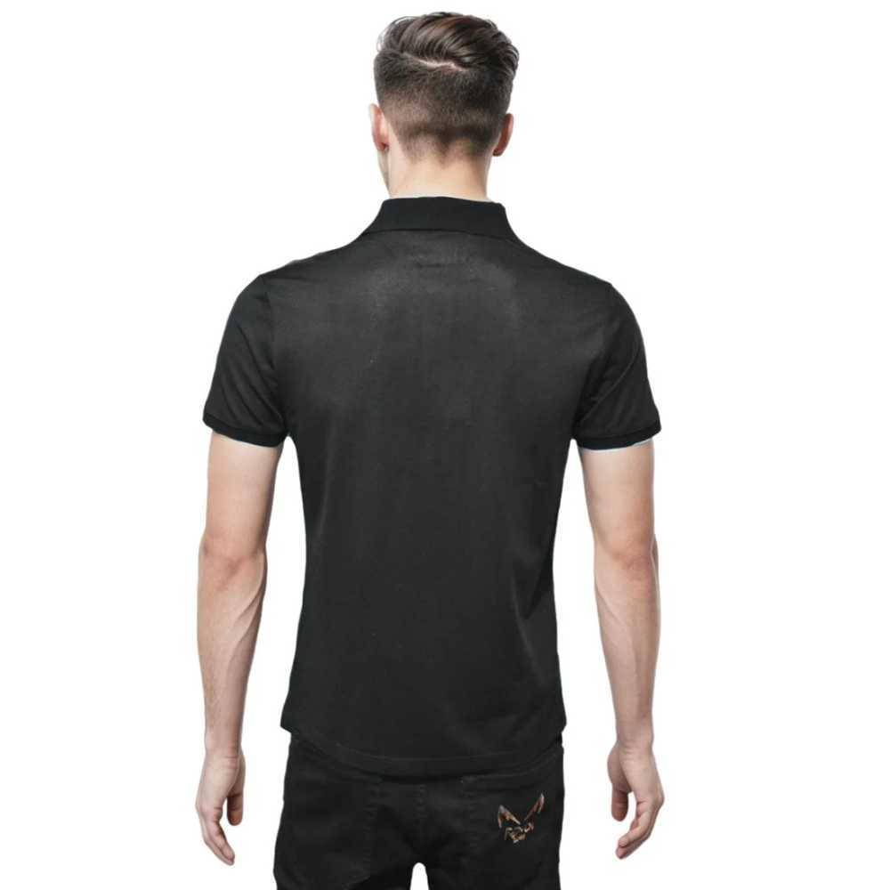 Christian Dior Bee Embroidered Black Premium Polo T-shirt-thumb-1