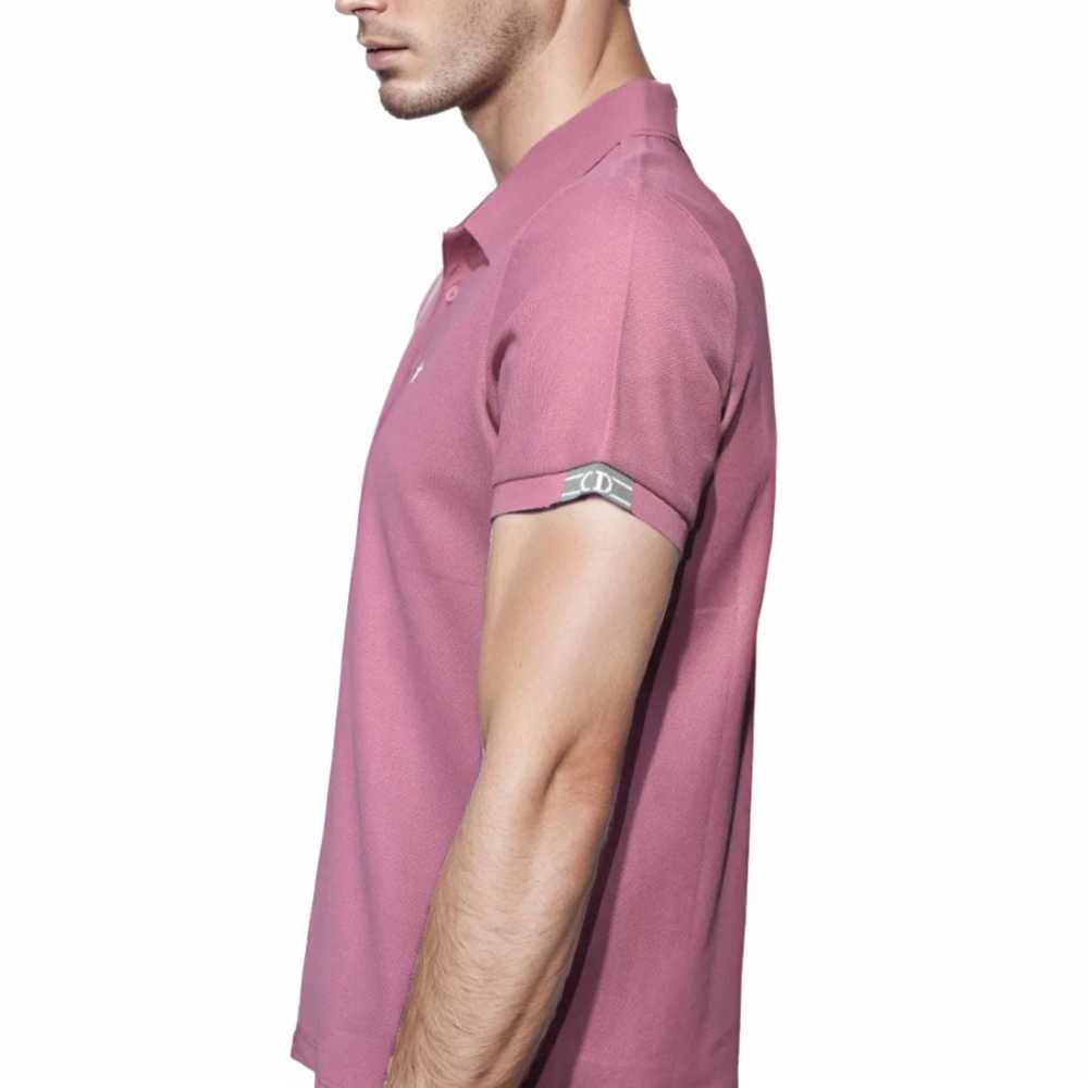 Dior Bee Embroidered Pink Premium Polo T-shirt-thumb-3