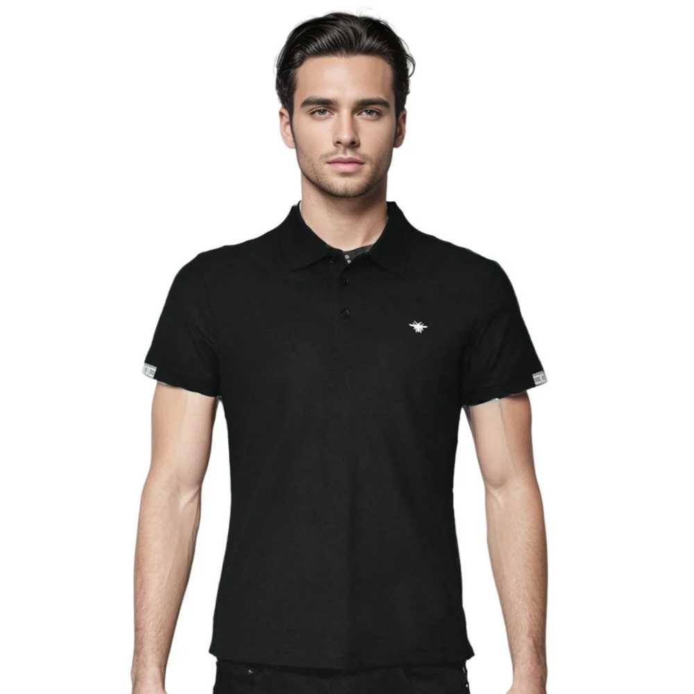 Dior Bee Embroidered Black Premium Polo T-shirt