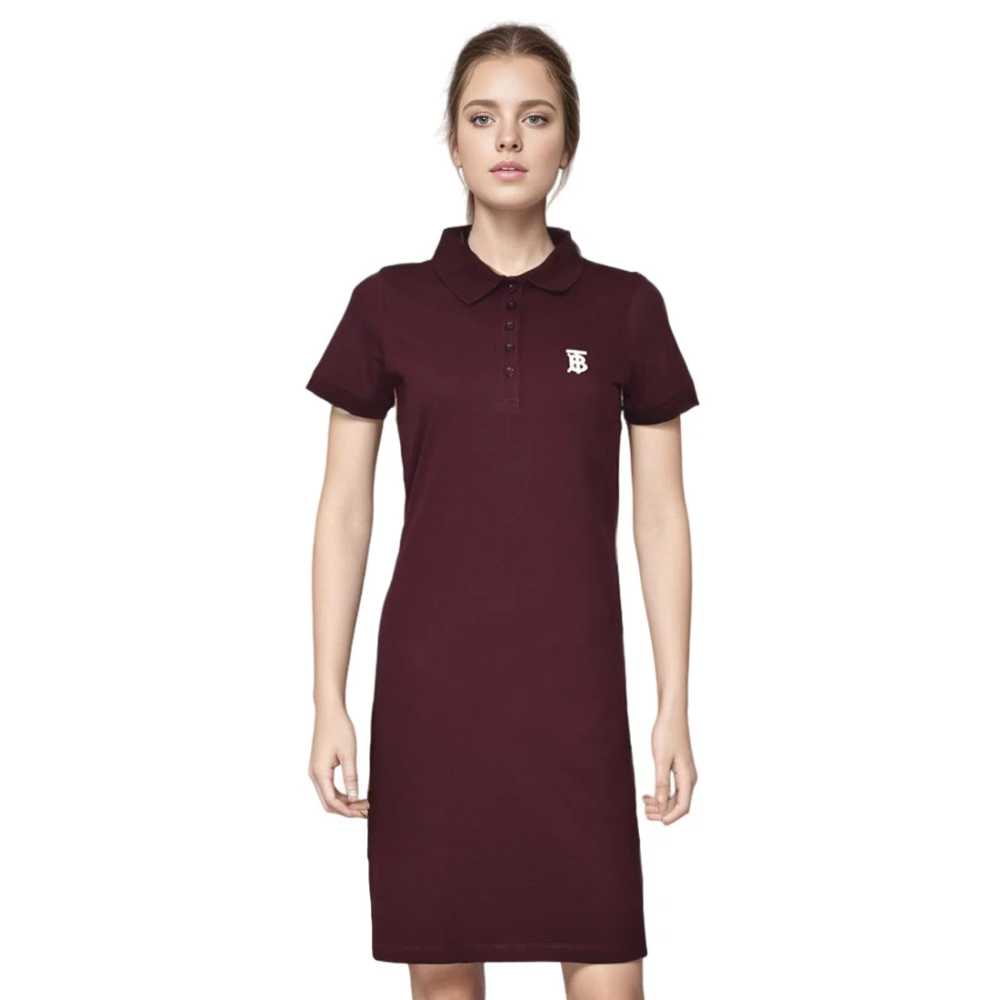 Burberry TB Print Wine Premium Quality Dress-1