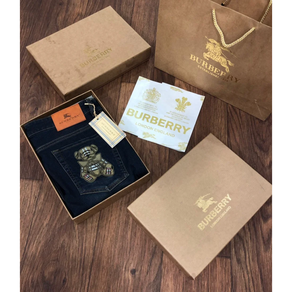 Burberry Blue Premium Quality Jeans-4