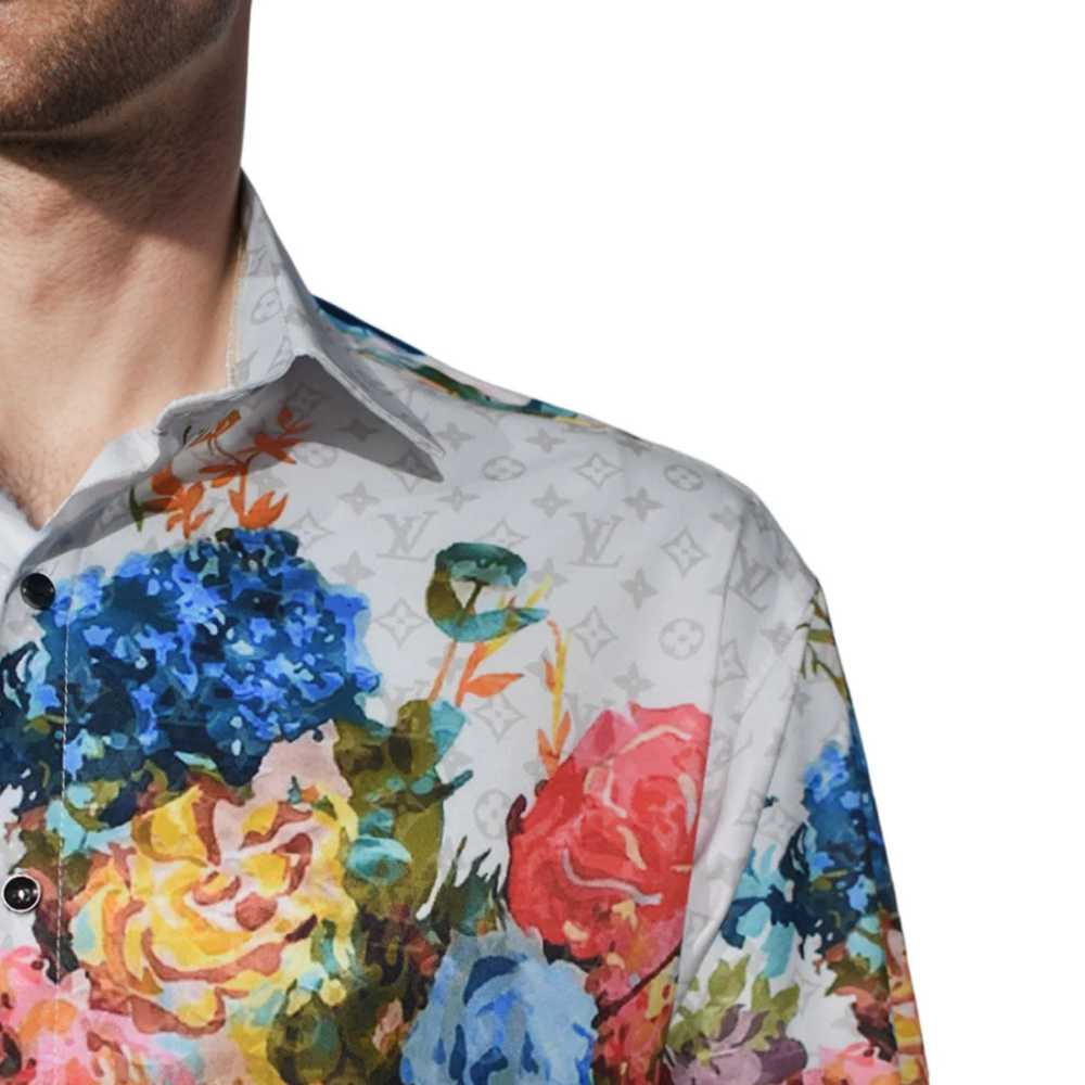 Louis Vuitton Flower Pattern Premium Quality Shirt-4