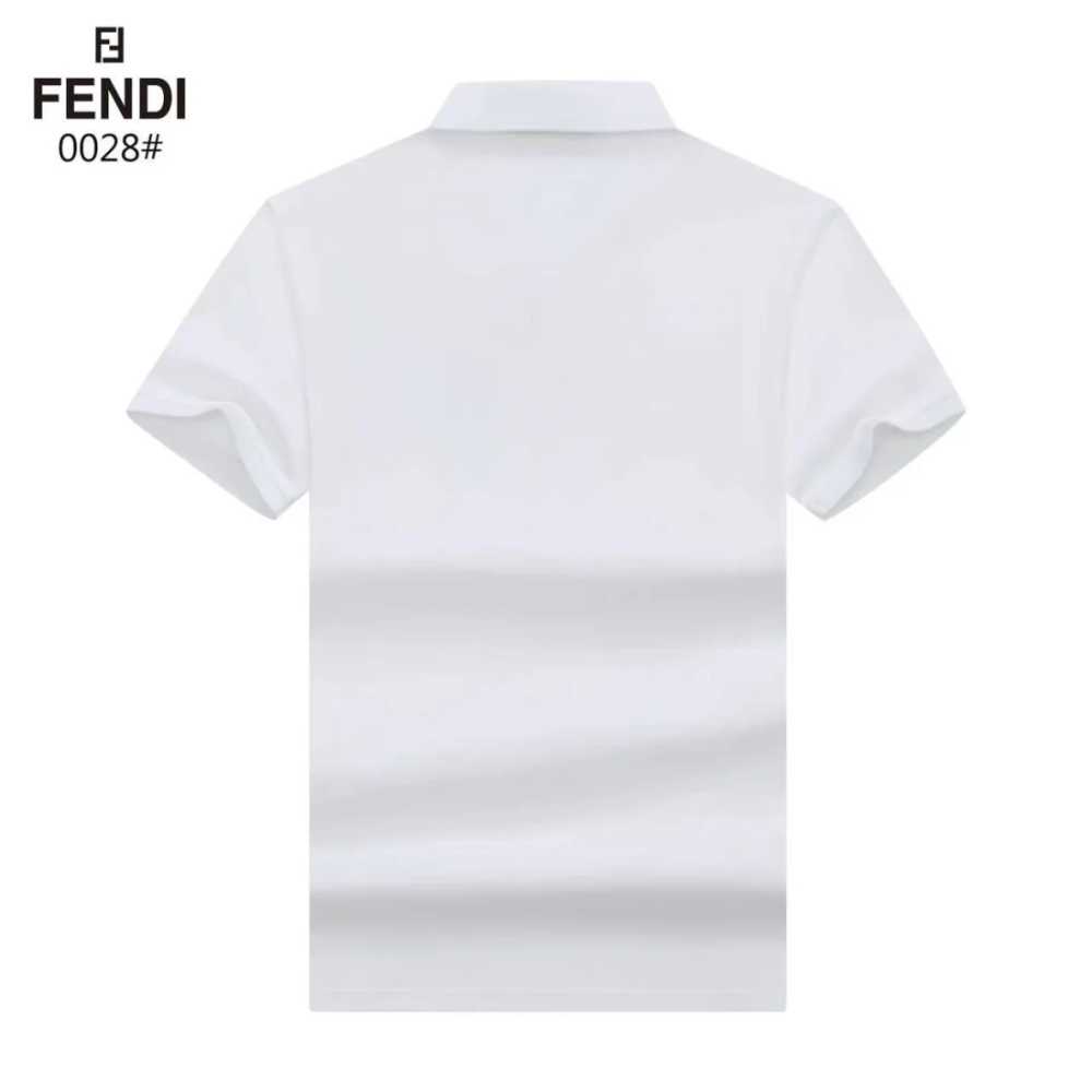 Fendi Embroidered logo White Premium Quality T-shirt-7