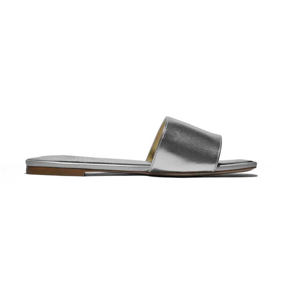Louis Vuitton Silver Premium Women's Flat Sandals-2