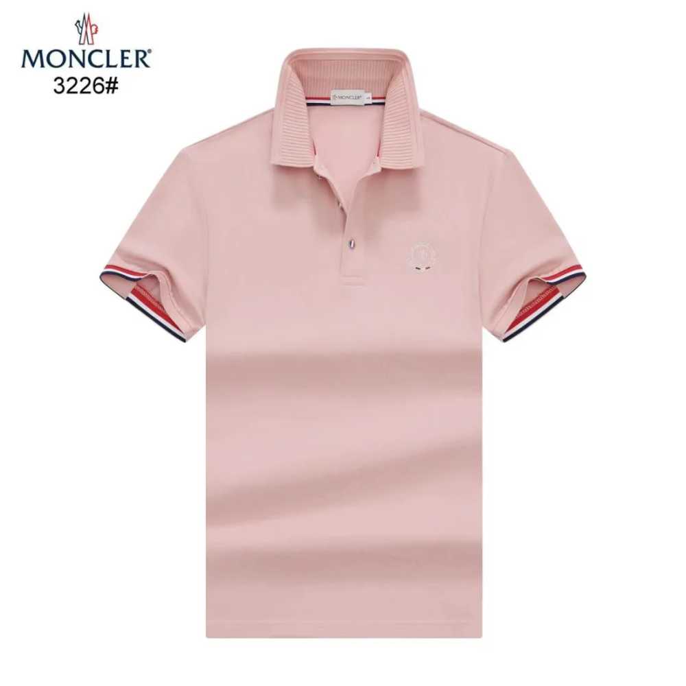 Moncler Embroidered logo Pink Premium T-shirt-thumb-6