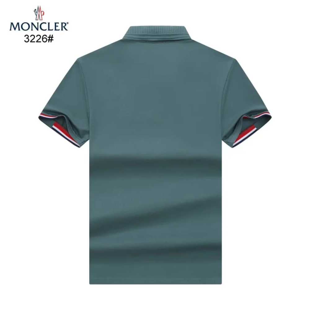 Moncler Embroidered logo Teal Green Premium T-shirt-thumb-7