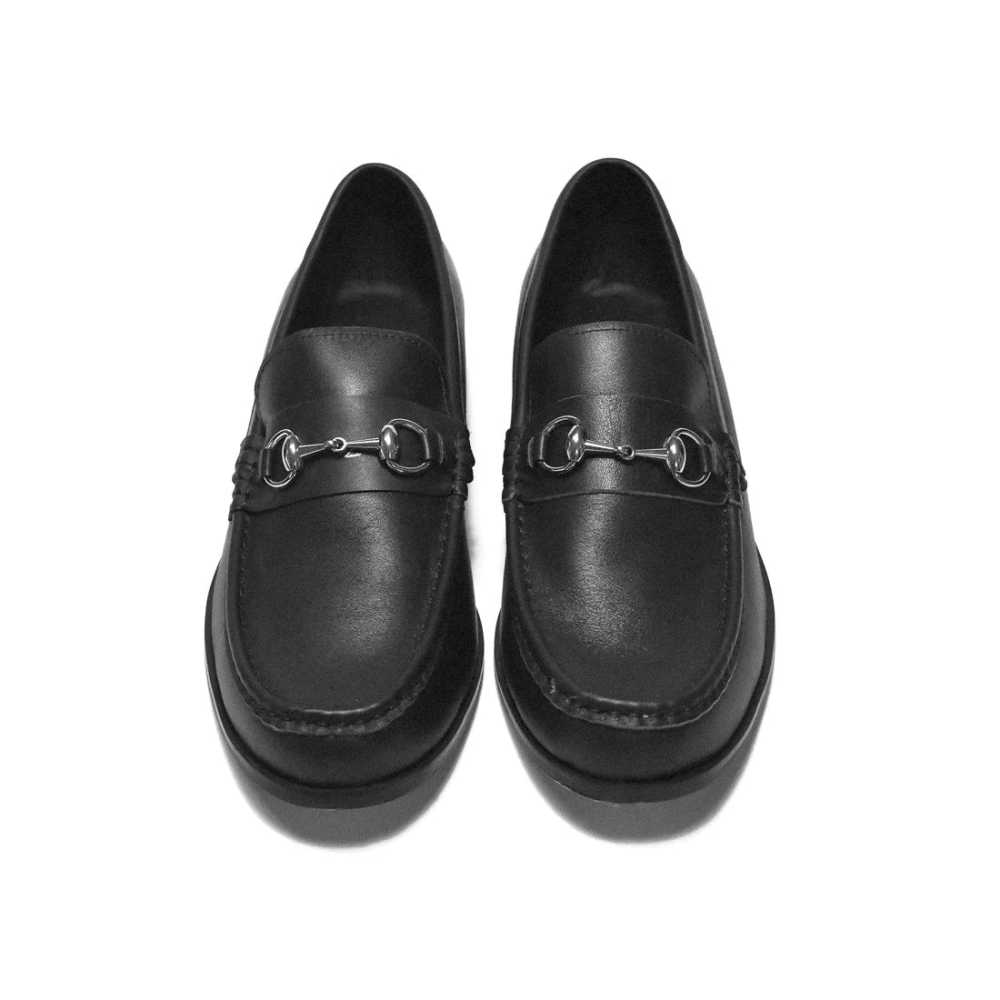 Gucci Black Horsebit Premium Loafers-3