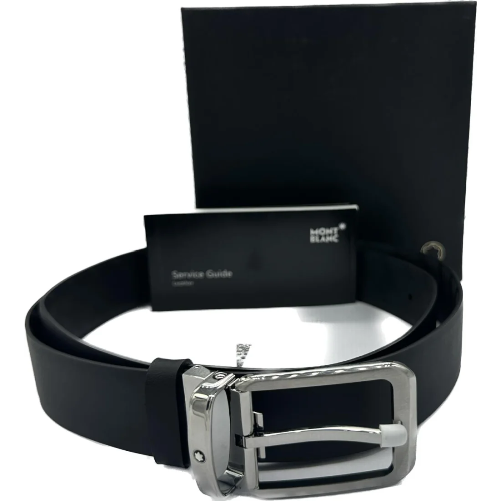 Mont Blanc Black Premium Quality Belt-1