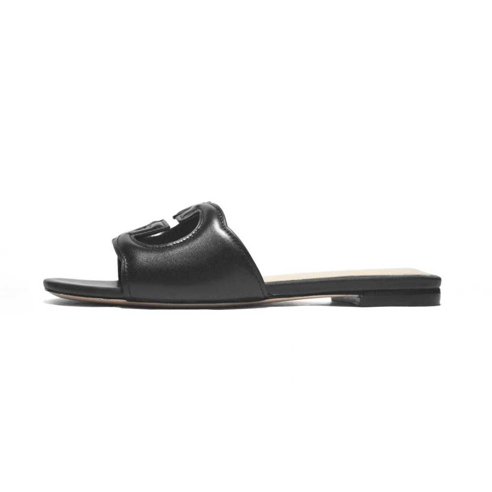Gucci Black Premium Quality Women's Flat Sandals-1