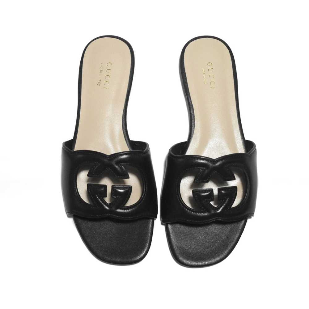 Gucci Black Premium Quality Women's Flat Sandals-5