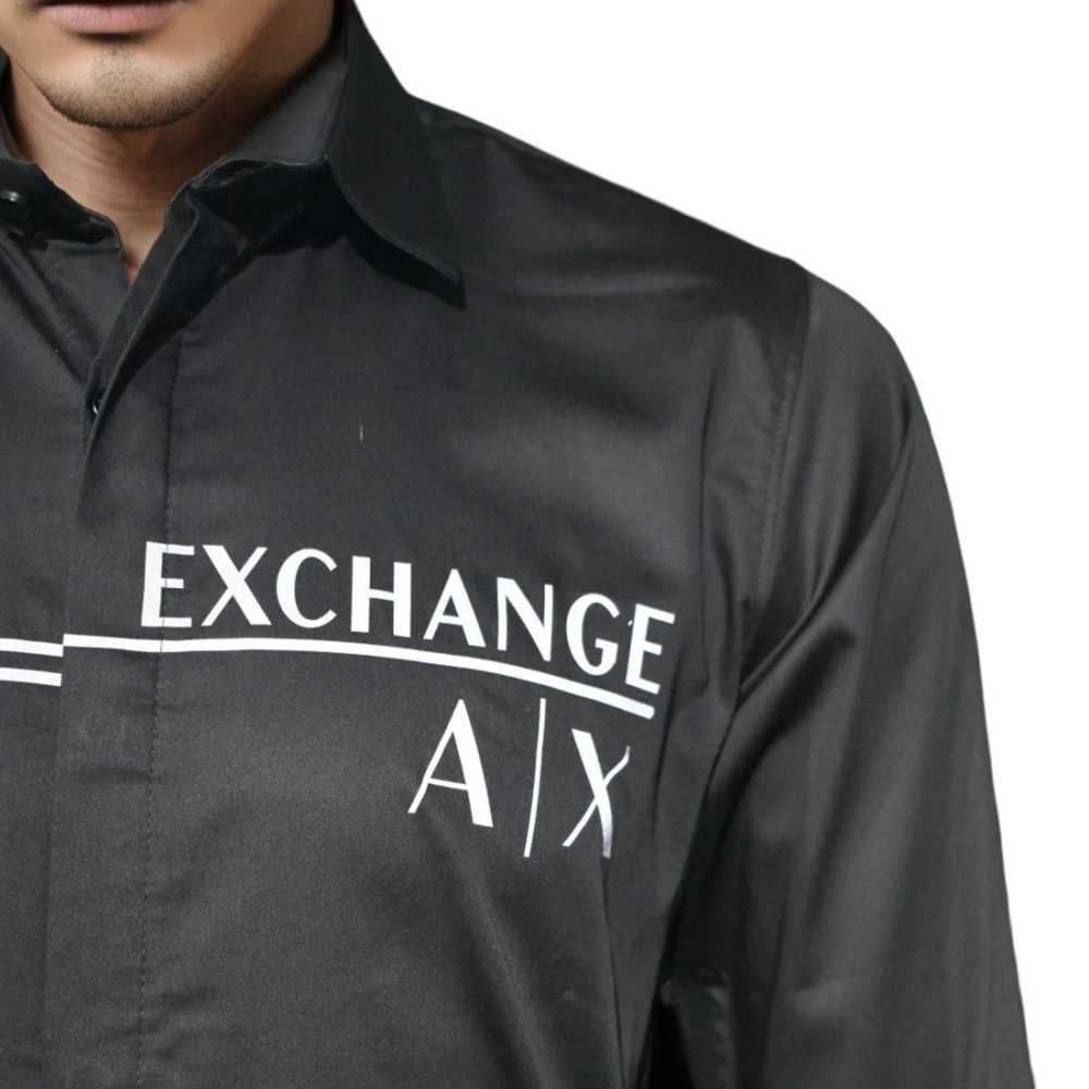 Armani Exchange Printed Black Premium Quality Shirt-5