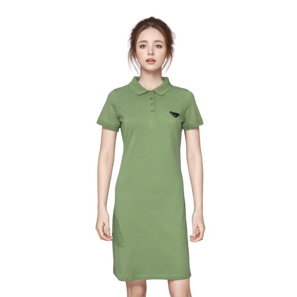 Prada Re-Nylon Logo Green Premium Dress-thumb-1