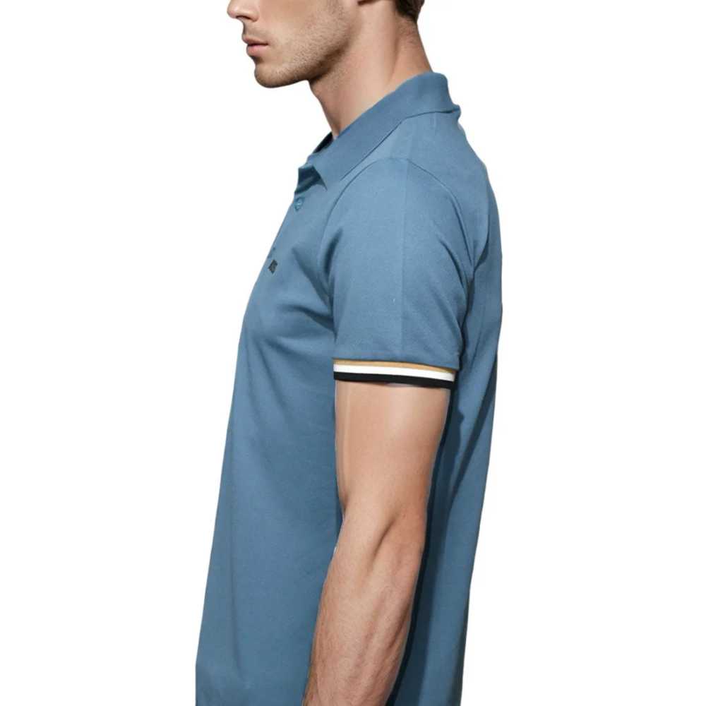 Boss Blue Premium Quality Short Sleeve Polo T-shirt-thumb-2