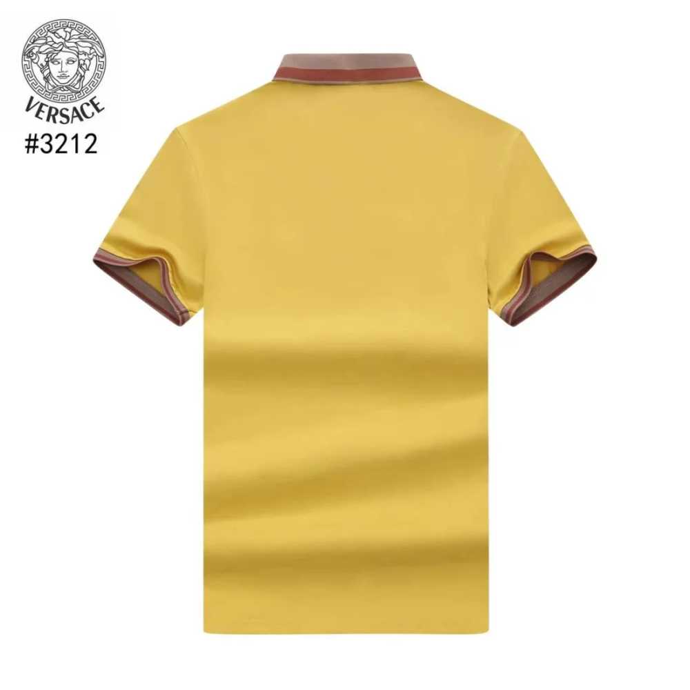 Versace Embossed logo Yellow Premium Polo T-shirt-7